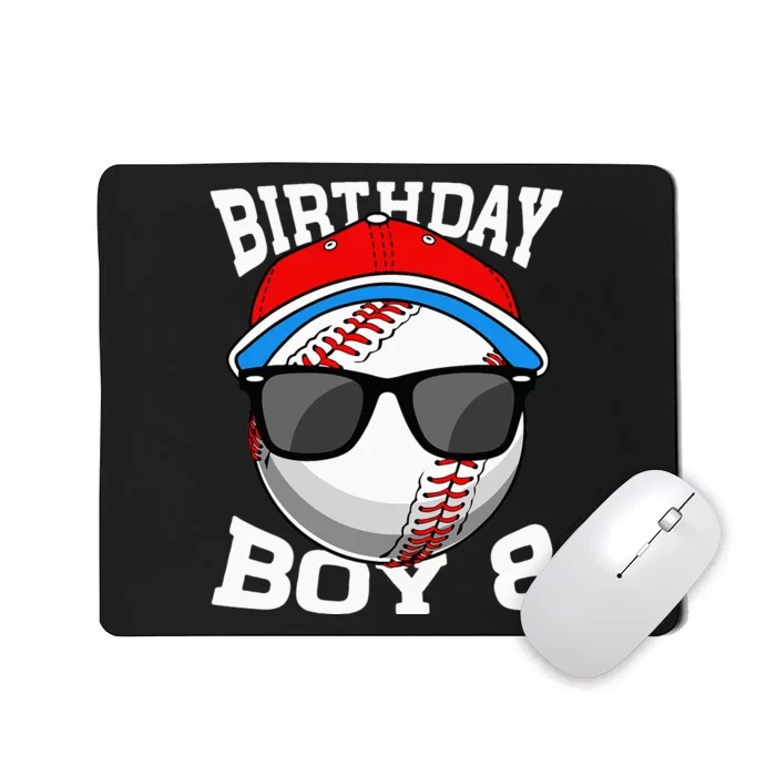 8th Birthday Gift Baseball Player 8 Years Old Mousepad