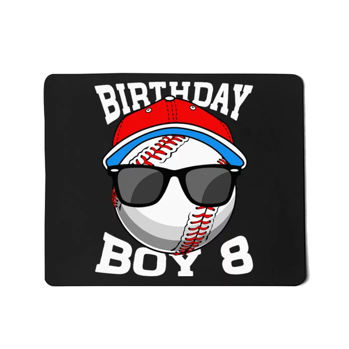 8th Birthday Gift Baseball Player 8 Years Old Mousepad