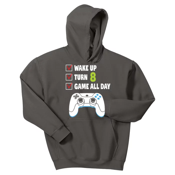 8th Birthday Gamer Video Games Gaming 8 Years Old Boy Kids Hoodie