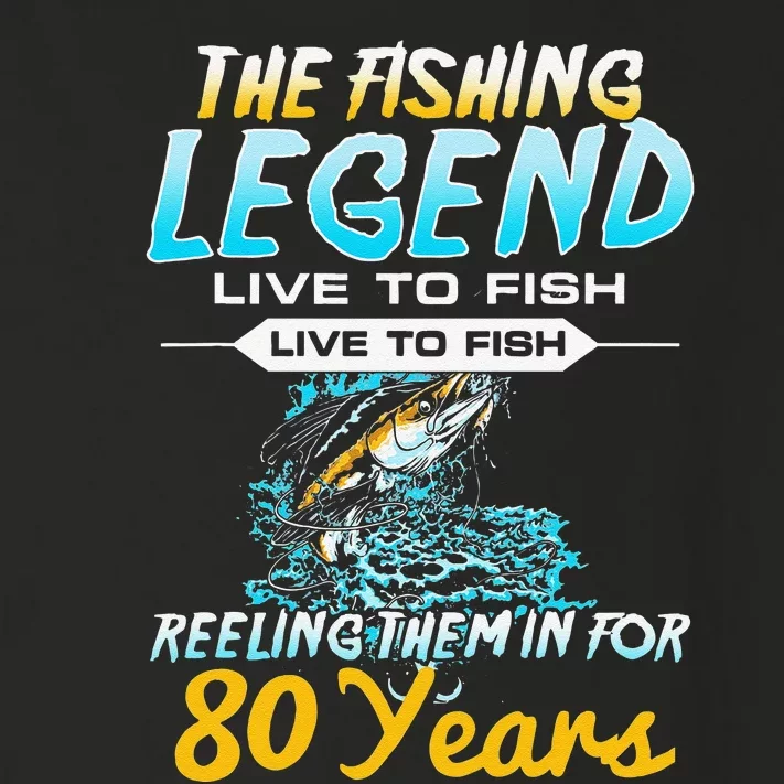 80th Birthday Gift The Fishing Legend 80 Years Fisherman Toddler Long Sleeve Shirt