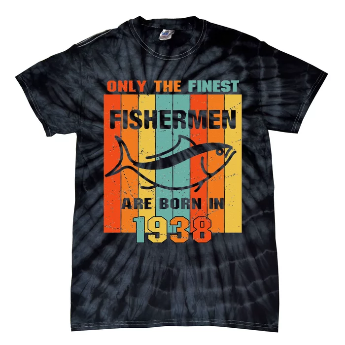 83rd Birthday Gift For 83 Year Old Fishing Fishermen 1938 Tie-Dye T-Shirt