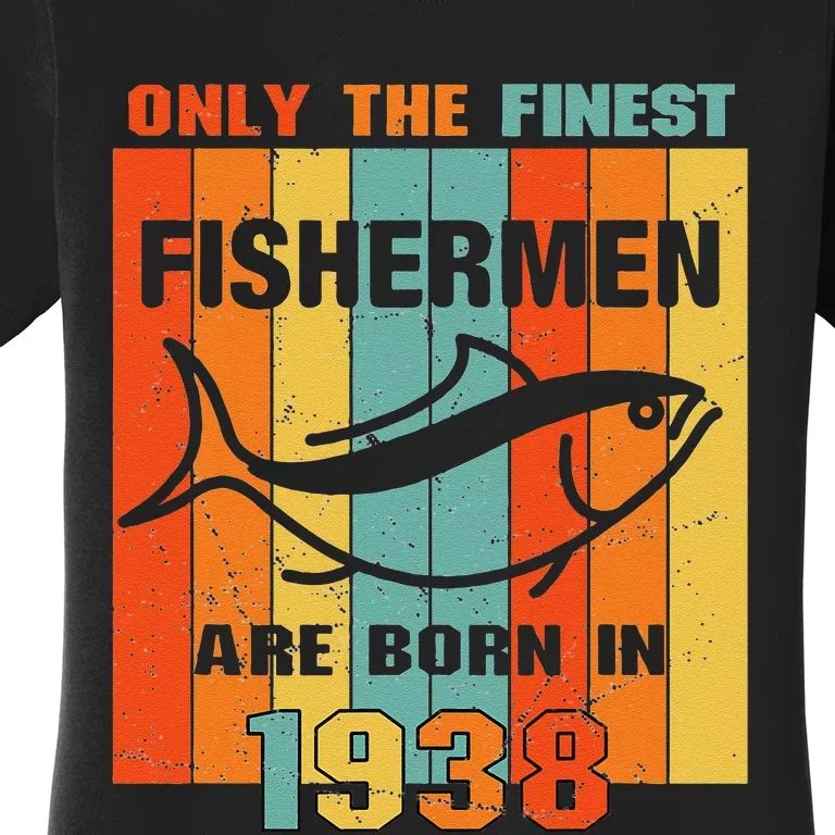 83rd Birthday Gift For 83 Year Old Fishing Fishermen 1938 Women's T-Shirt