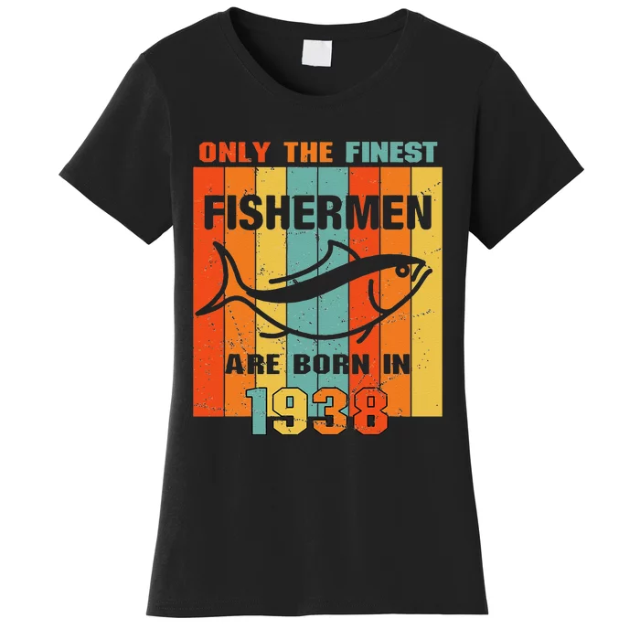 83rd Birthday Gift For 83 Year Old Fishing Fishermen 1938 Women's T-Shirt