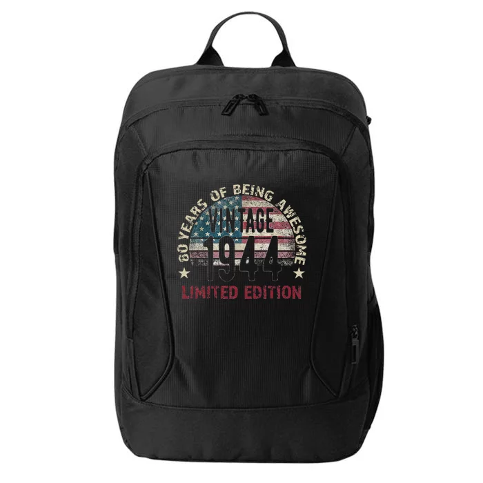 80th Birthday Gift Vintage Born 1944 Turning 80 Year Old City Backpack