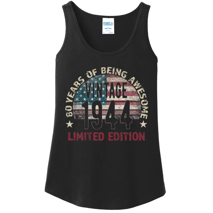 80th Birthday Gift Vintage Born 1944 Turning 80 Year Old Ladies Essential Tank