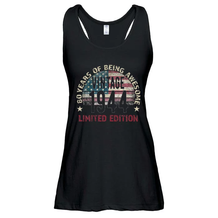 80th Birthday Gift Vintage Born 1944 Turning 80 Year Old Ladies Essential Flowy Tank