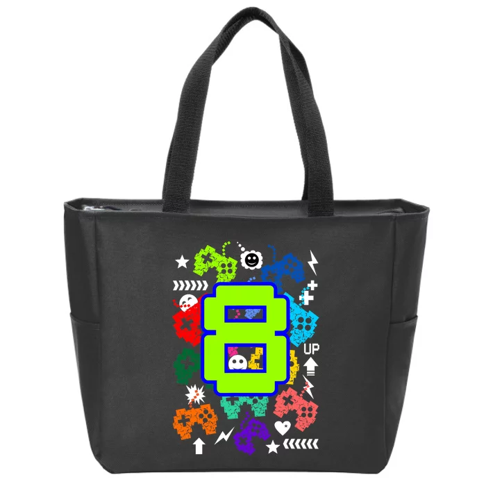 8th Birthday Gamer Its My Birthday 8 Zip Tote Bag