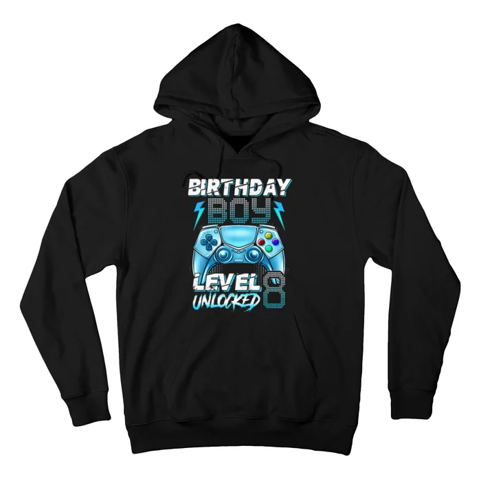 8Th Birthday  Level 8 Unlocked Awesome Since 2014 Gamer Hoodie