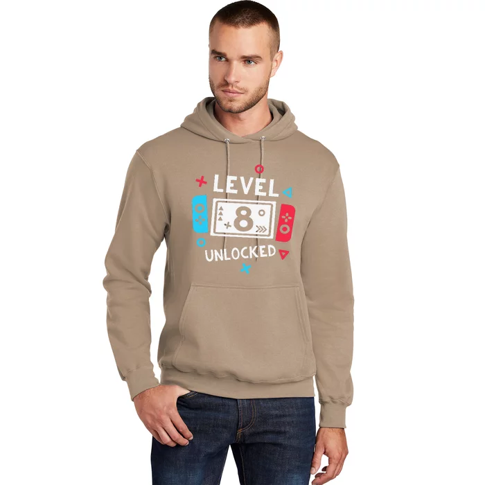 8th Birthday Level 8 Unlocked Video Game Party Hoodie