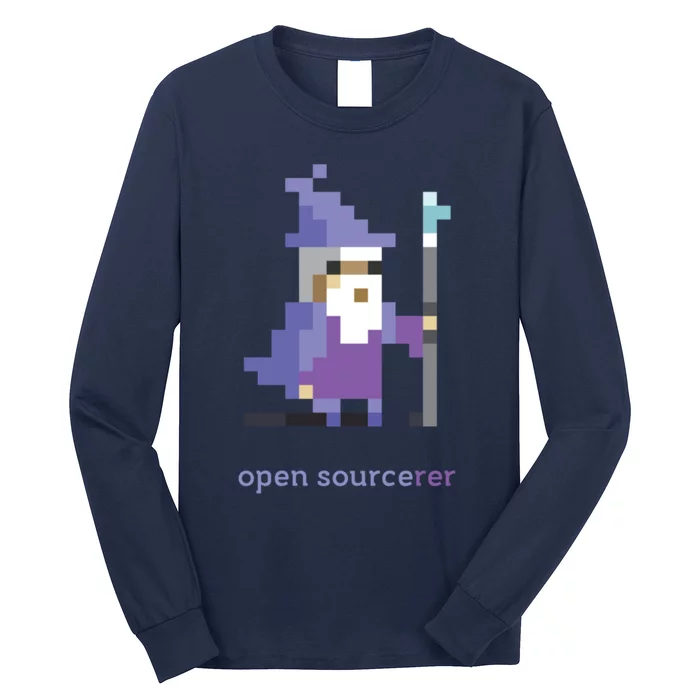 8 Bit Open Source Sorcerer Programming Long Sleeve Shirt