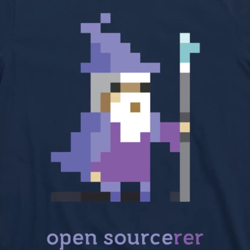 8 Bit Open Source Sorcerer Programming T-Shirt