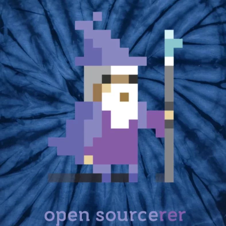 8 Bit Open Source Sorcerer Programming Tie-Dye T-Shirt