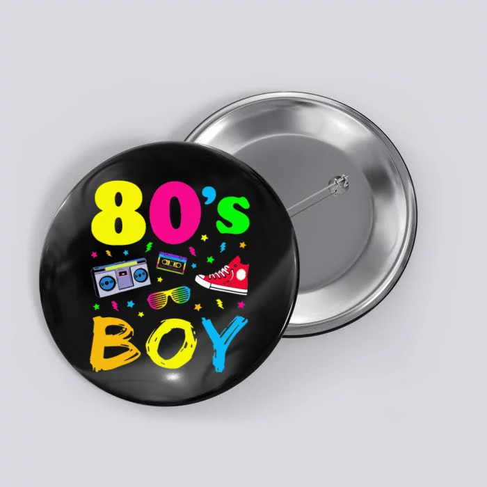 80's Birthday Party Costume Retro Vintage Gift Button