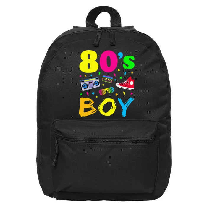 80's Birthday Party Costume Retro Vintage Gift 16 in Basic Backpack