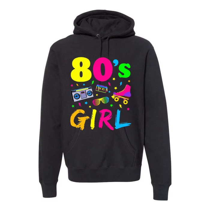 80s Birthday Party Costume Retro Vintage Gift Premium Hoodie