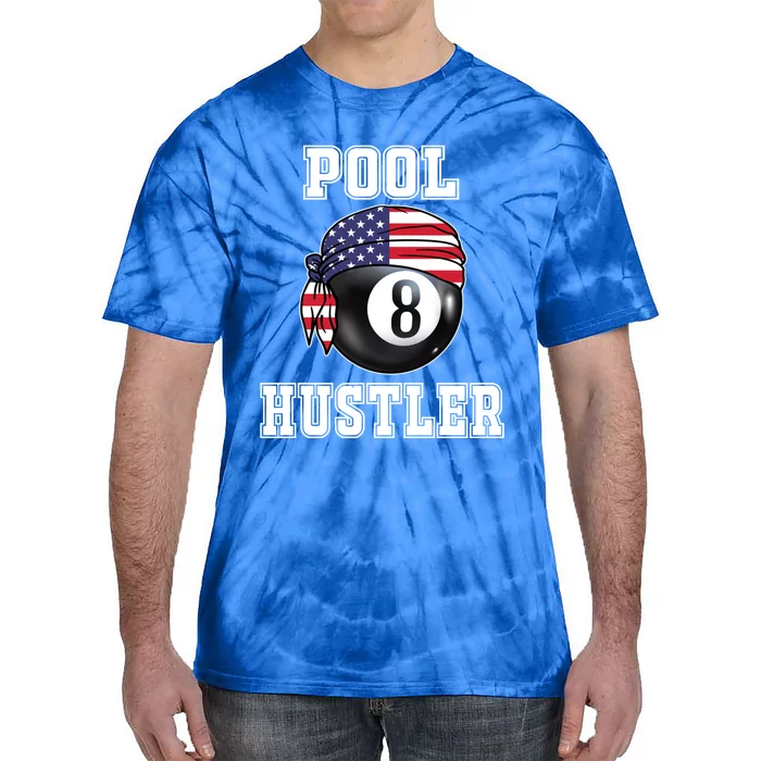 8 Ball Pool Hustler Billiards Funny Gift Pool Player Gift Tie-Dye T-Shirt