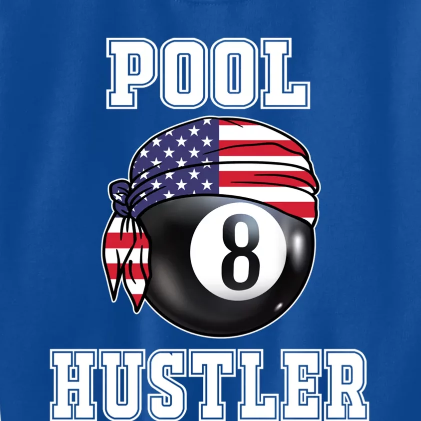 8 Ball Pool Hustler Billiards Funny Gift Pool Player Gift Kids Sweatshirt