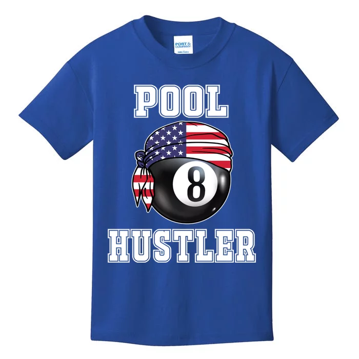 8 Ball Pool Hustler Billiards Funny Gift Pool Player Gift Kids T-Shirt