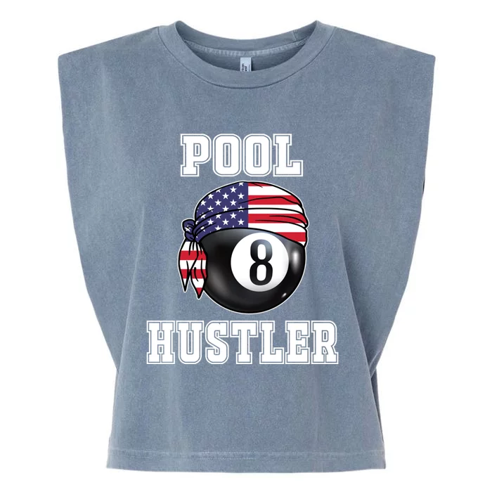 8 Ball Pool Hustler Billiards Funny Gift Pool Player Gift Garment-Dyed Women's Muscle Tee