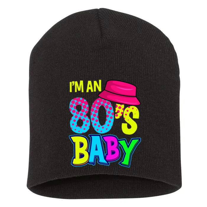 80's Baby Retro Fashion Throwback Culture Party Lover Short Acrylic Beanie