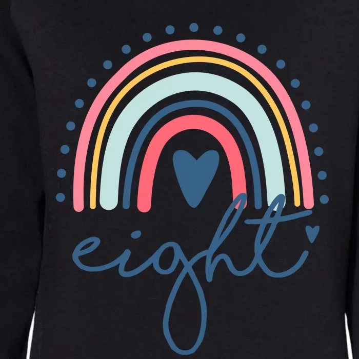 8th Birthday Rainbow Eight Year Old Cute Womens California Wash Sweatshirt