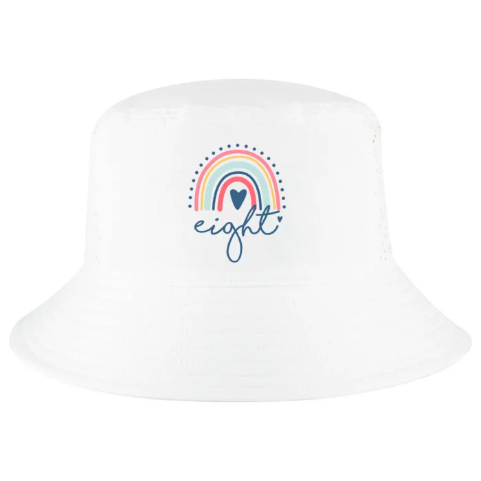 8th Birthday Rainbow Eight Year Old Cute Cool Comfort Performance Bucket Hat