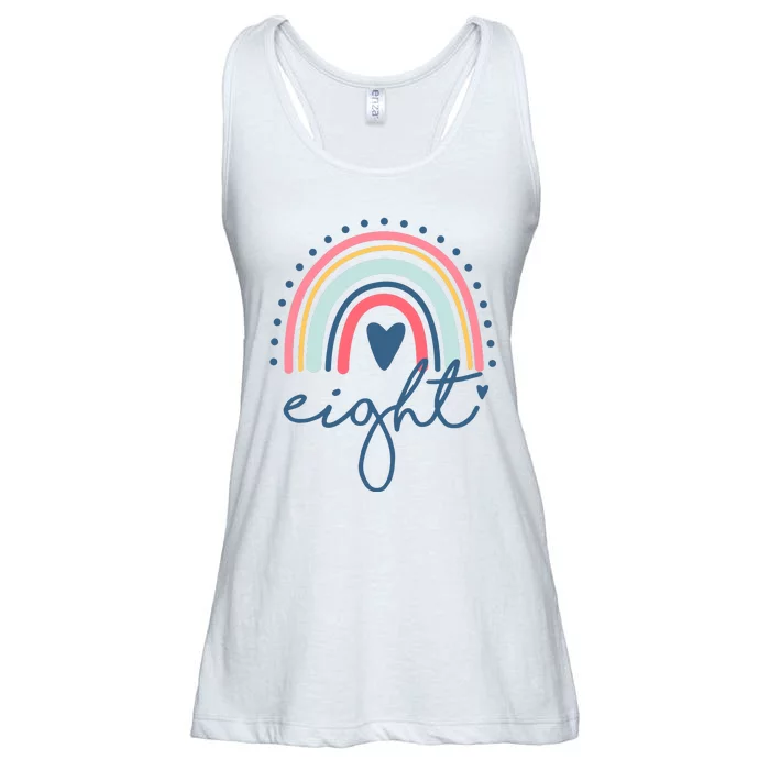 8th Birthday Rainbow Eight Year Old Cute Ladies Essential Flowy Tank