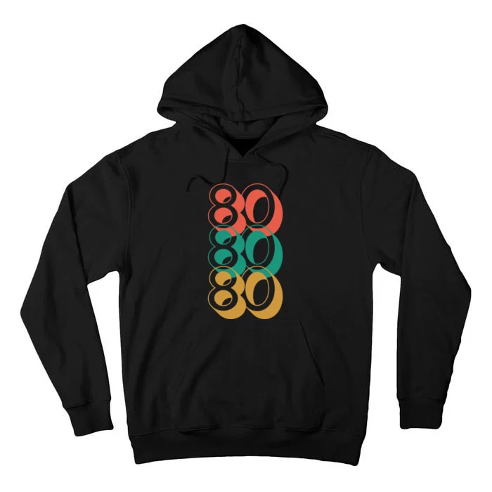 80th Birthday Retro Tall Hoodie