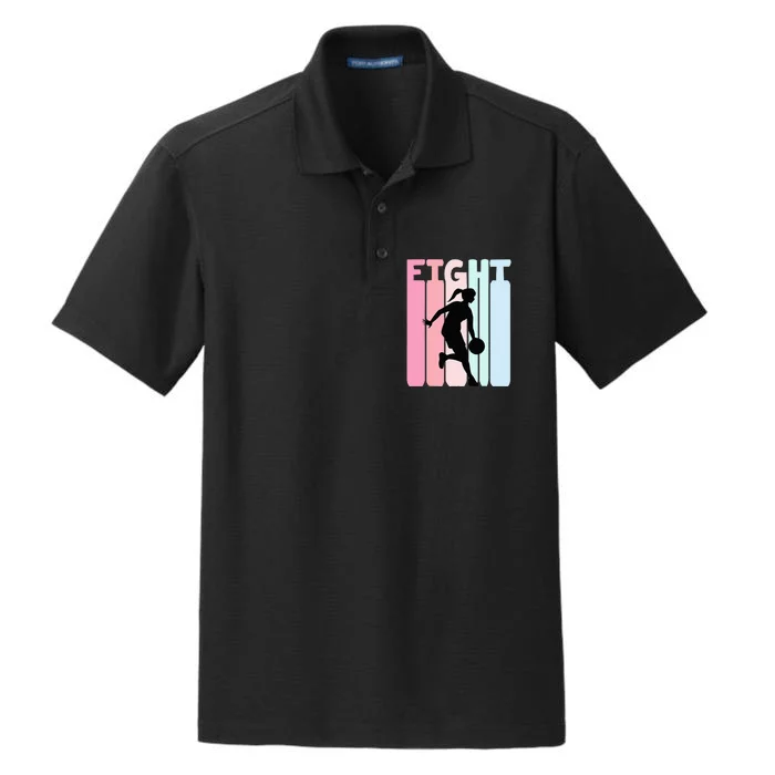 8th Birthday Retro Basketball Player 8 Years Old Eight Dry Zone Grid Performance Polo