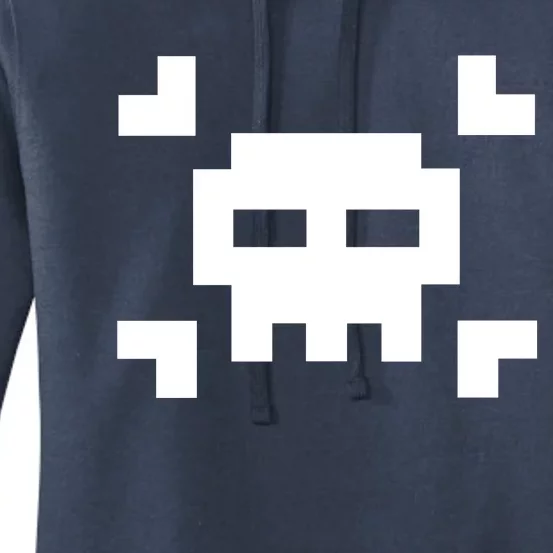 8 Bit Skull Women's Pullover Hoodie