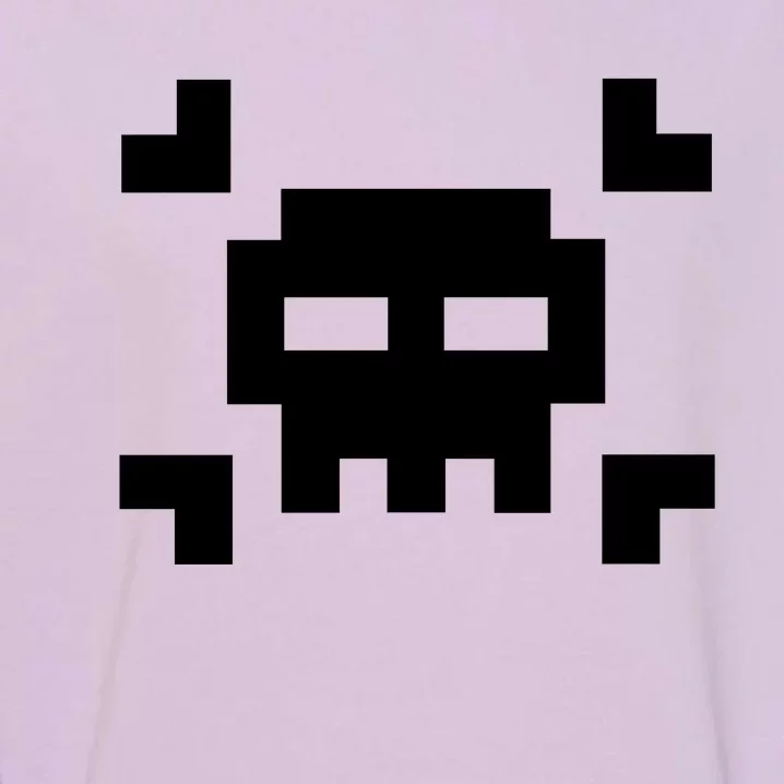 8 Bit Skull Garment-Dyed Sweatshirt