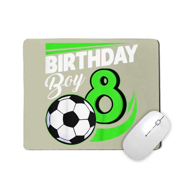 8th Birthday Soccer 8 Years Old Birthday Party Decor Mousepad