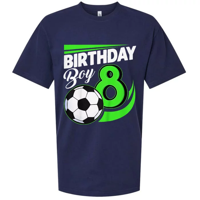 8th Birthday Soccer 8 Years Old Birthday Party Decor Sueded Cloud Jersey T-Shirt