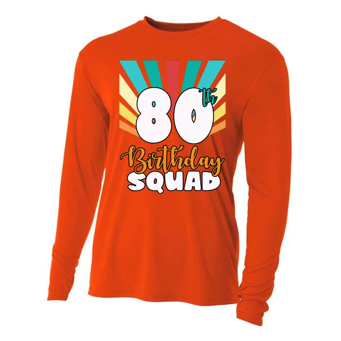 80th Birthday Squad 80 Years Old Cooling Performance Long Sleeve Crew