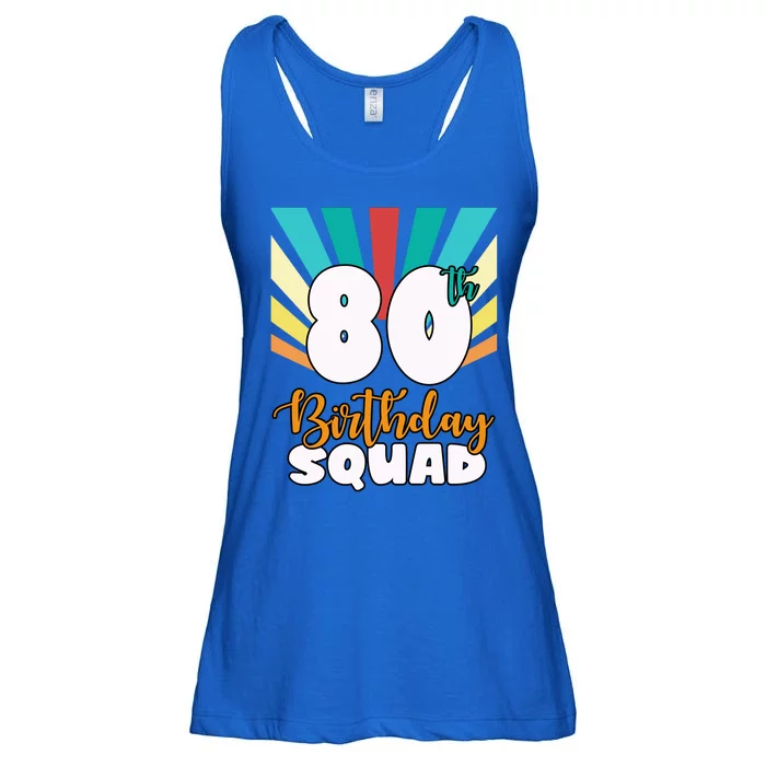 80th Birthday Squad 80 Years Old Ladies Essential Flowy Tank