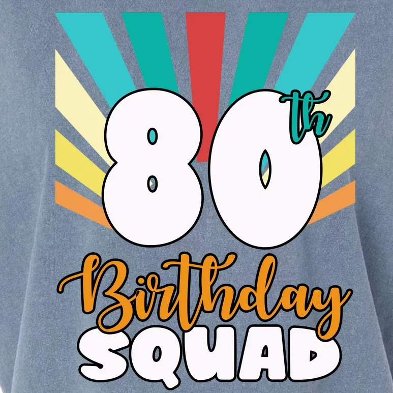 80th Birthday Squad 80 Years Old Garment-Dyed Women's Muscle Tee