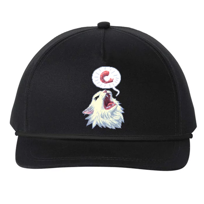 8 Bit Shrimpin Thurston The Cat Snapback Five-Panel Rope Hat