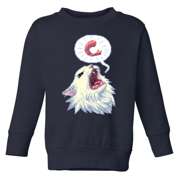 8 Bit Shrimpin Thurston The Cat Toddler Sweatshirt