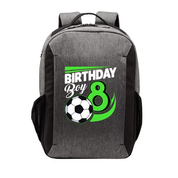 8th Birthday Soccer 8 Years Old Birthday Party Decor Boy Vector Backpack