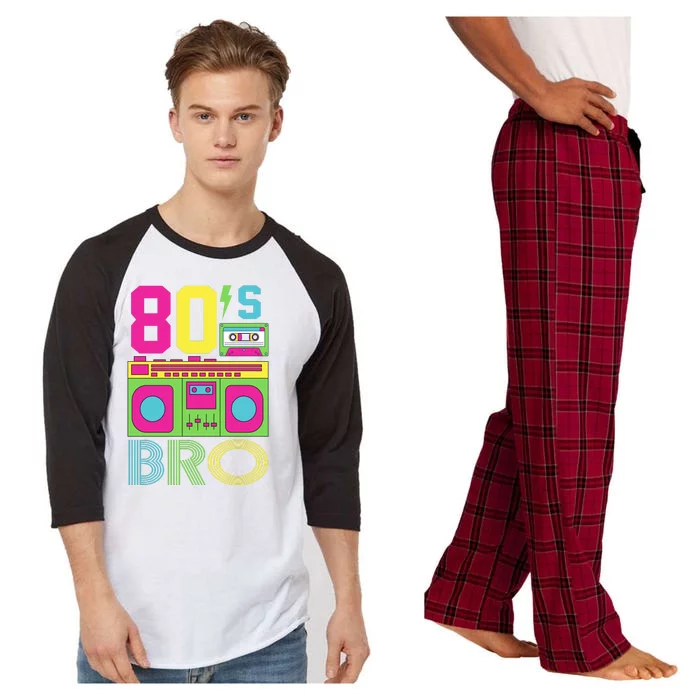 80s Bro Theme Party Retro Music Raglan Sleeve Pajama Set