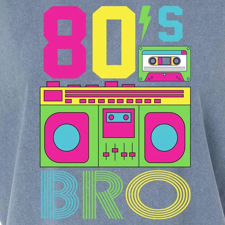 80s Bro Theme Party Retro Music Garment-Dyed Women's Muscle Tee