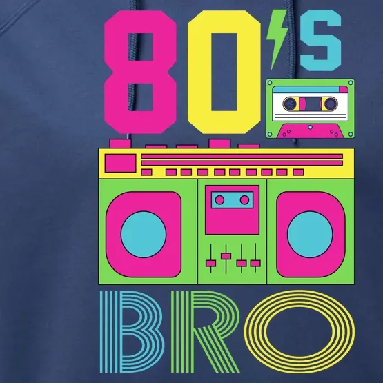 80s Bro Theme Party Retro Music Performance Fleece Hoodie