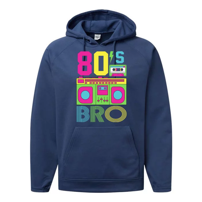 80s Bro Theme Party Retro Music Performance Fleece Hoodie