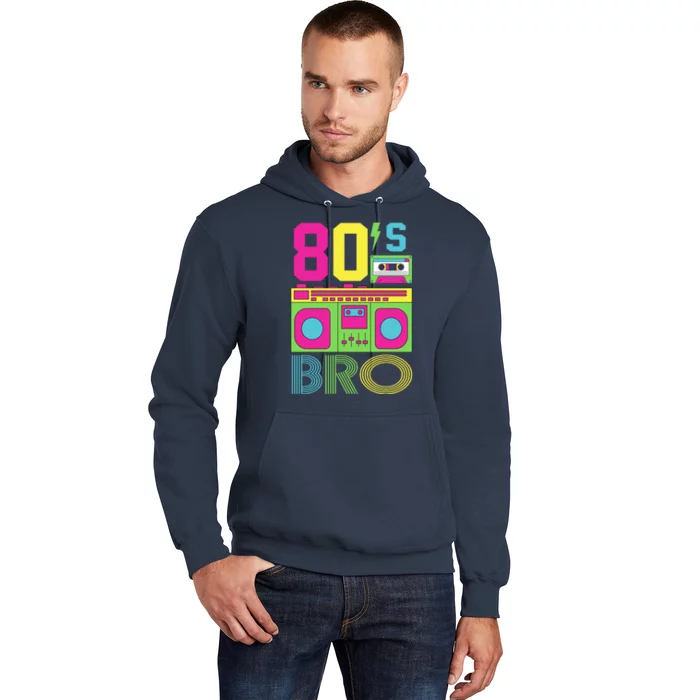 80s Bro Theme Party Retro Music Hoodie