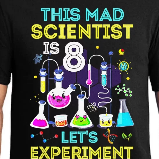 8th Birthday This Mad Scientist Is 8 Lets Experiment Pajama Set