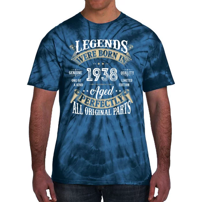 84th Birthday Vintage Legends Born In 1938 Tie-Dye T-Shirt