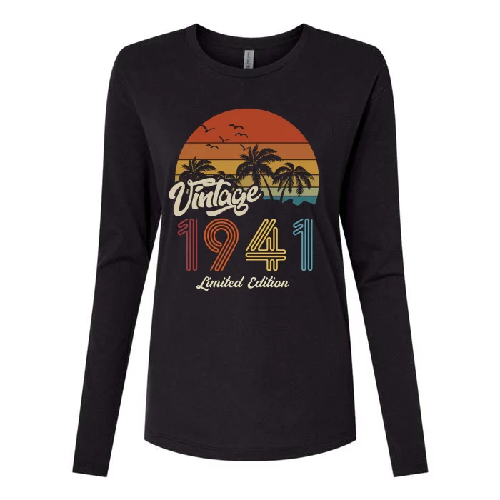 82nd Birthday Vintage Limited Edition 1941 Womens Cotton Relaxed Long Sleeve T-Shirt