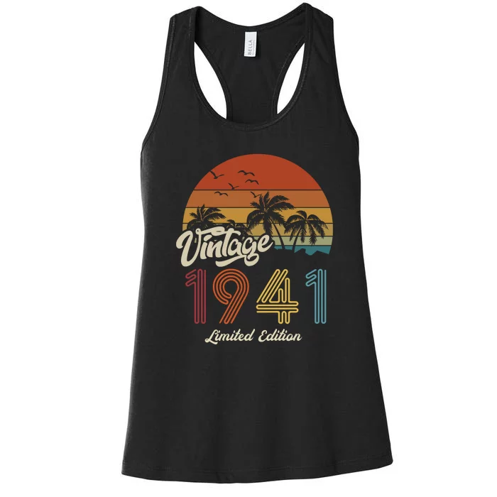 82nd Birthday Vintage Limited Edition 1941 Women's Racerback Tank