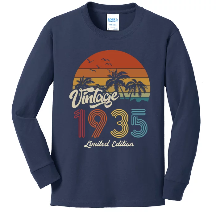 88th Birthday Vintage Limited Edition 1935 Kids Long Sleeve Shirt