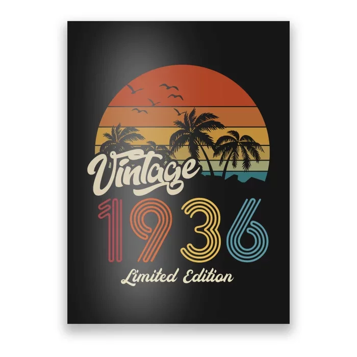 87th Birthday Vintage Limited Edition 1936 Poster